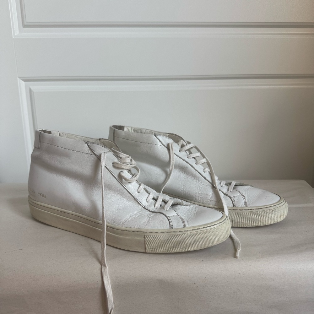 Common Projects Achilles Low Leather Sneakers – Men’s Size 12 – White